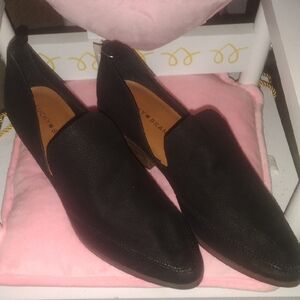 Lucky Brand Black Suede Loafers Slip-Ons NWOT